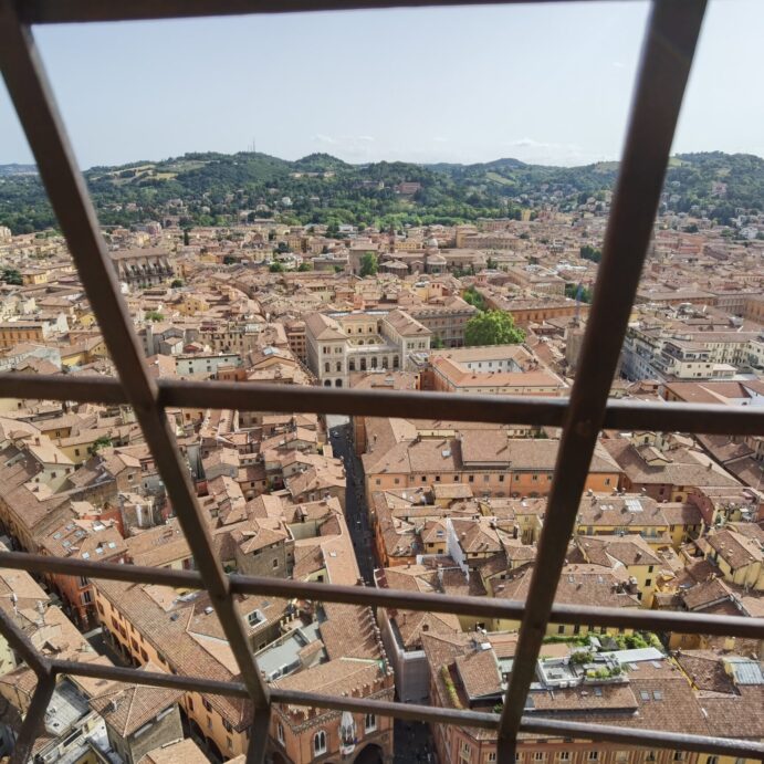 Emilia_Romagna_Bologna_Torre degli Asinelli 39 Vista dalla sommità della torre degli Asinelli
