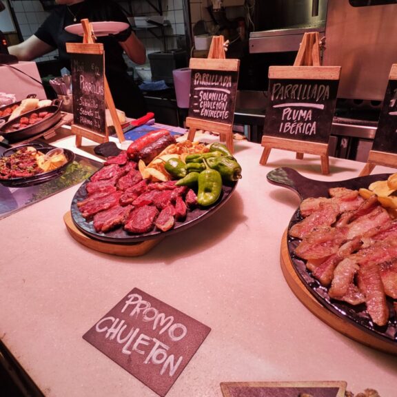 Stand gasronomico al Mercado de San Ildefonso