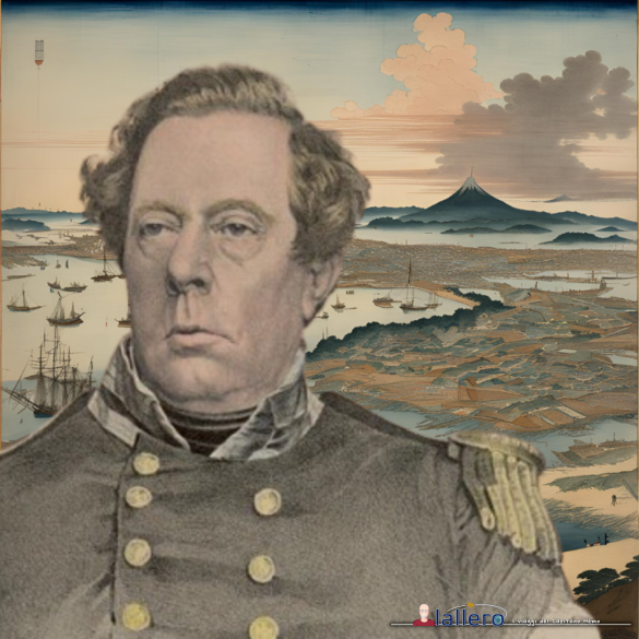 L'Ammiraglio Matthew Calbraith Perry in un'immagine generata da AI.