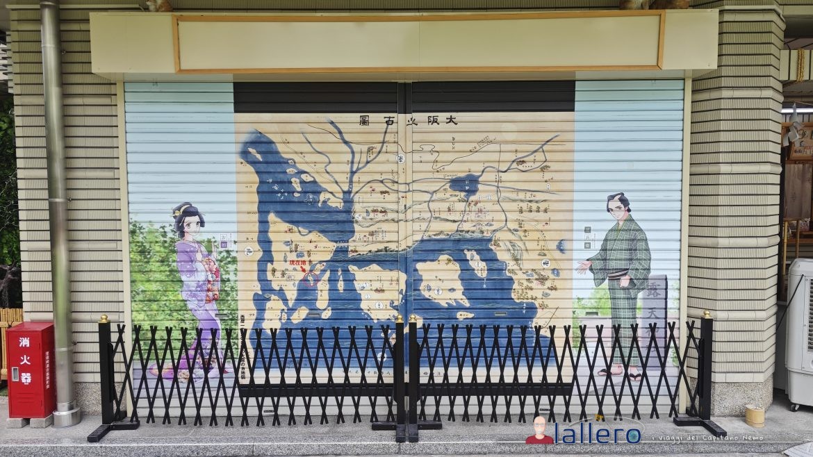 Il murales che ricorda il tema del santuario